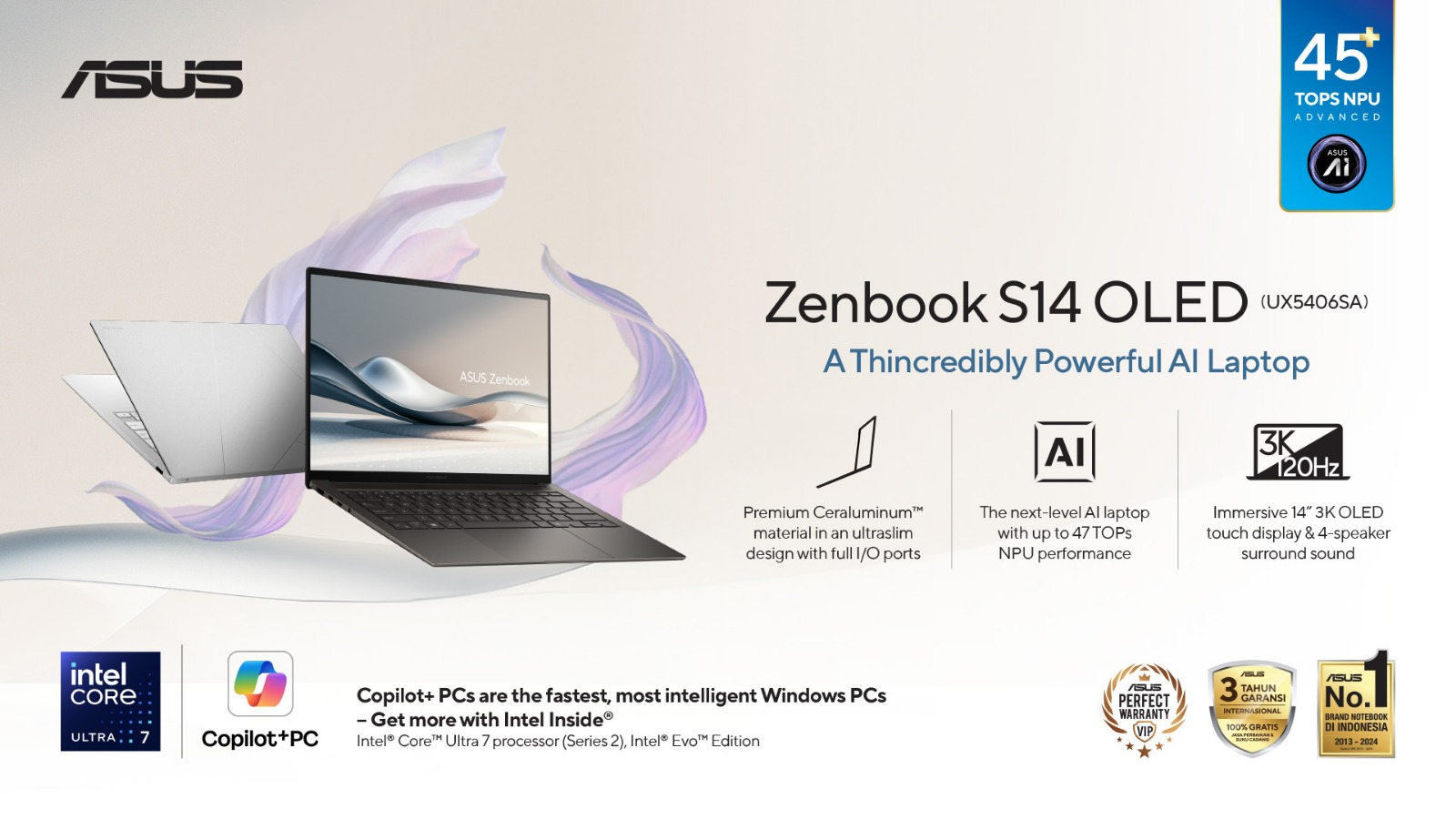 5 Alasan Laptop AI ASUS Zenbook S 14 OLED (UX5406SA) Adalah Harapan Baru Bagi Content Creator Jadi Lebih Produktif